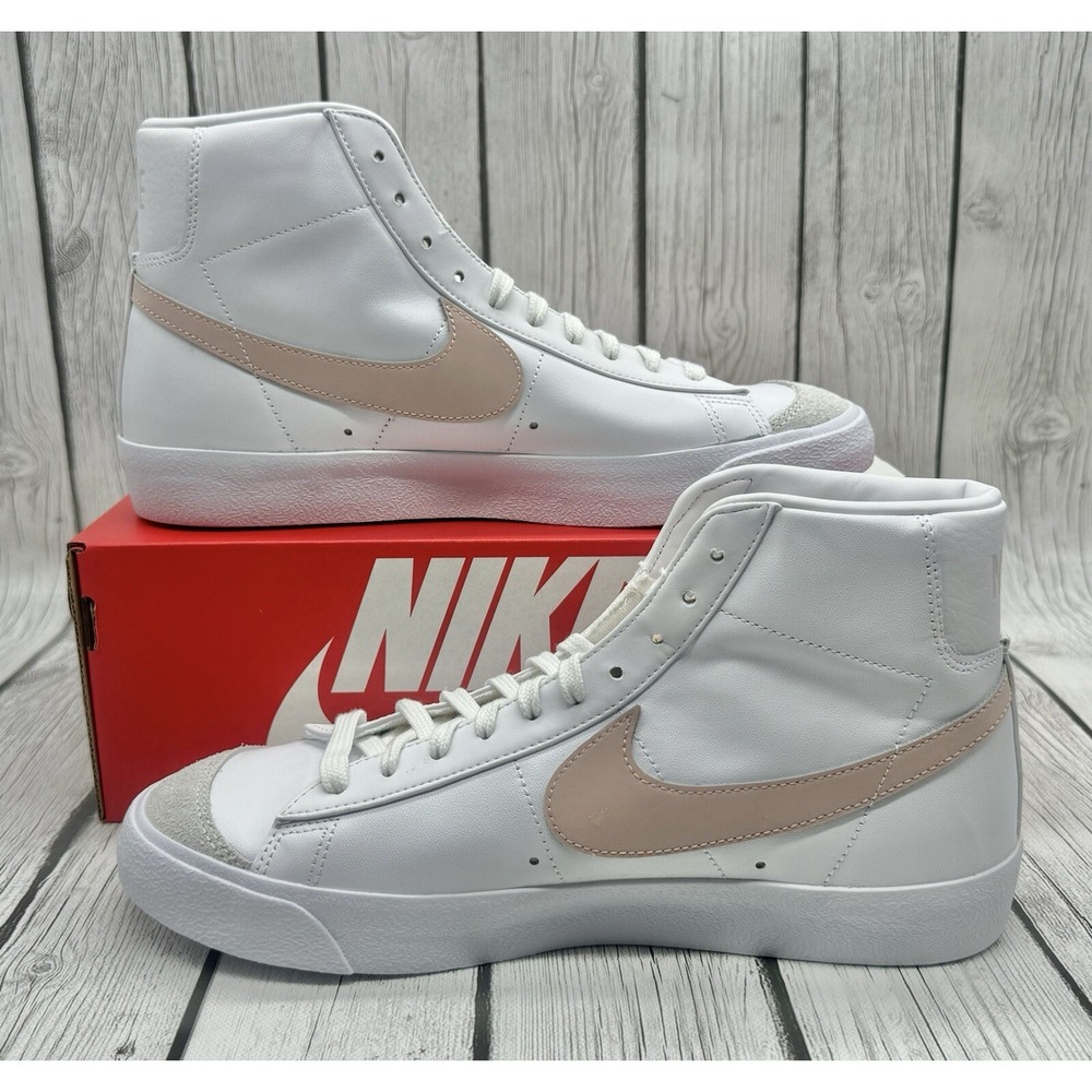 Nike Women's Blazer Mid '77 Vintage White Pink Oxford Size 12 CZ1055‑118 - Picture 4 of 7